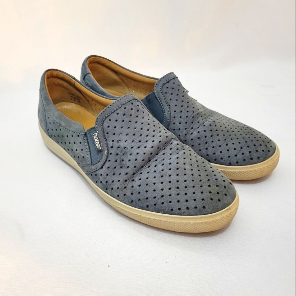 Hotter Daisy Blue Slip On Trainers Size 8